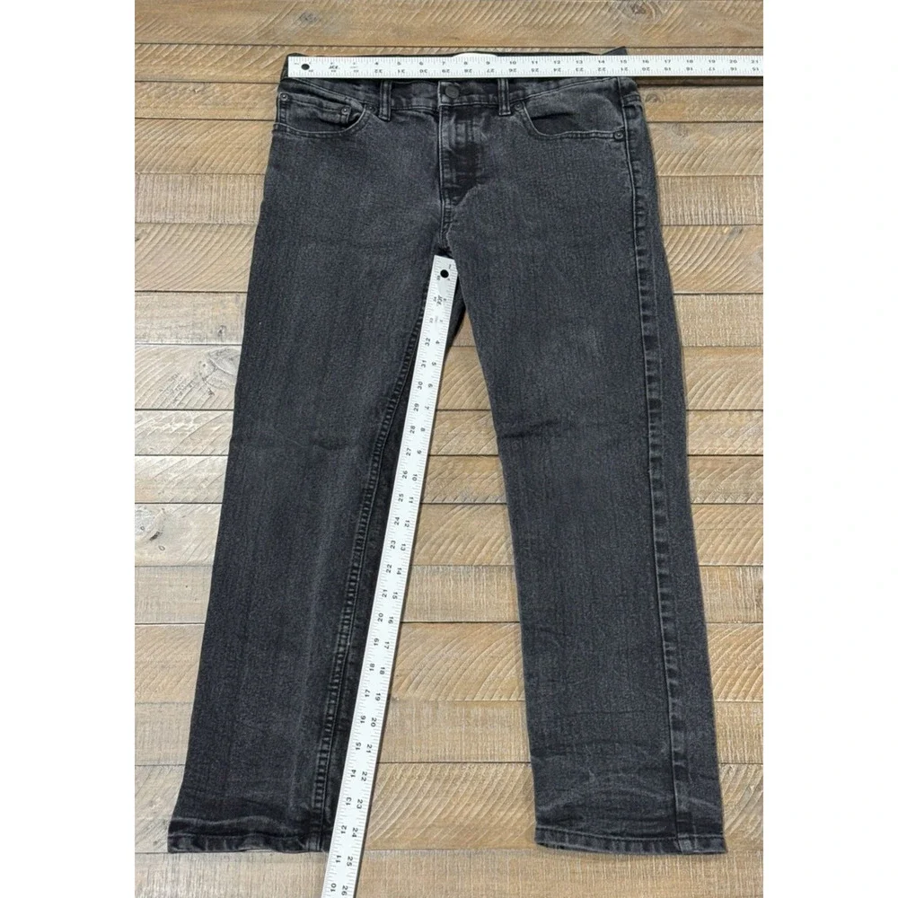 Levi’s 511 Fit Slim Straight Jeans Black Washed - Husky Boys Size 14 W 33 L 28